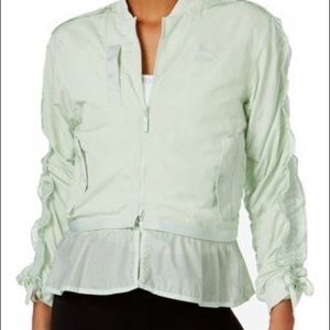 NWOT PUMA GREEN BOMBER RAIN JACKET